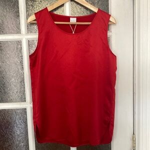 NWT MAXMARA red silky sleeveless top